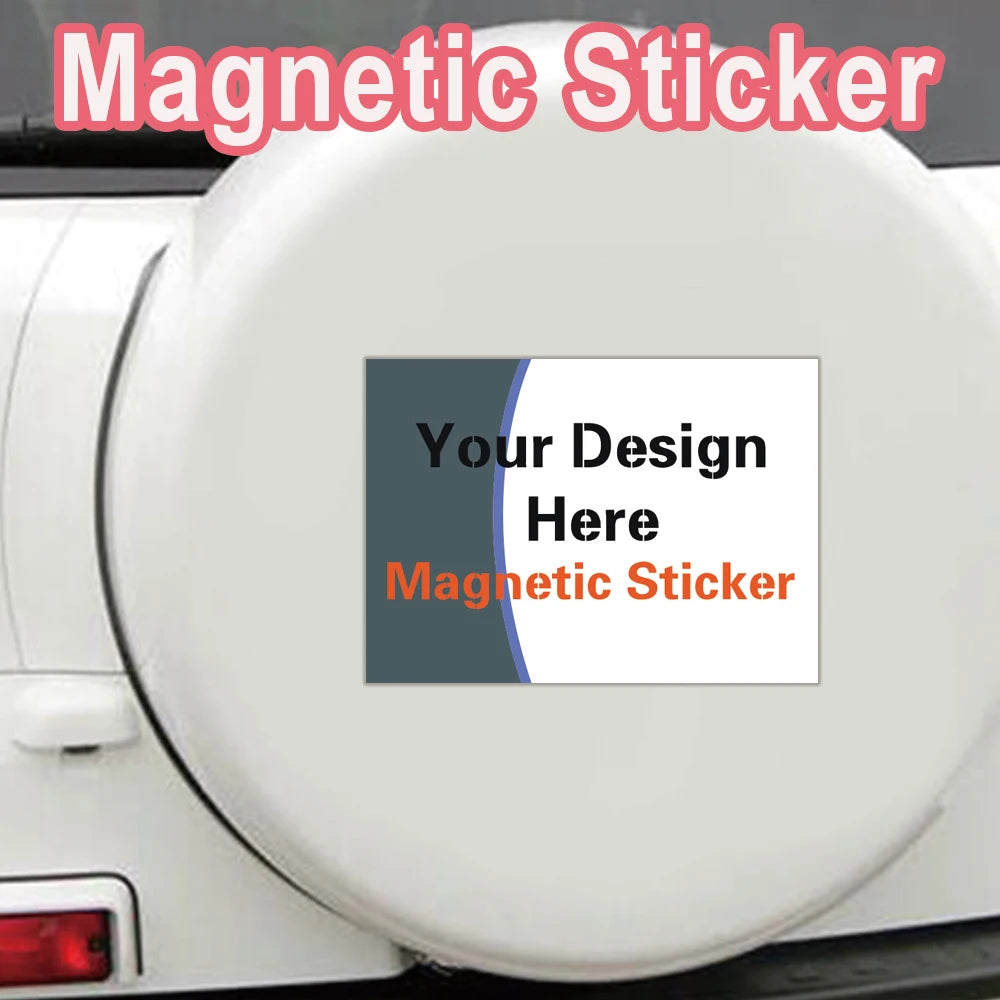 1pc Cartoon Custom logo or photo Stickers Magnetic Personalized Custom Magnetic Sticker Car Stickers And Decals