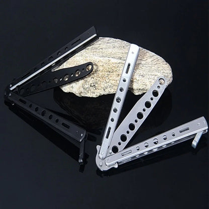 Game props butterfly knife CSGO practice swing knife butterfly comb folding knife stainless steel practice end edge