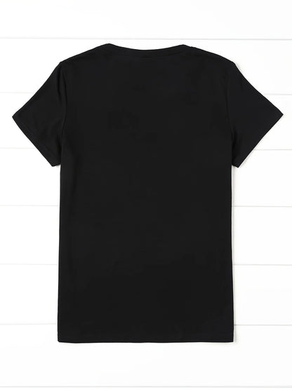 Standing On Business Women's Tee - Bold Money Graphic, Casual Streetwear Top