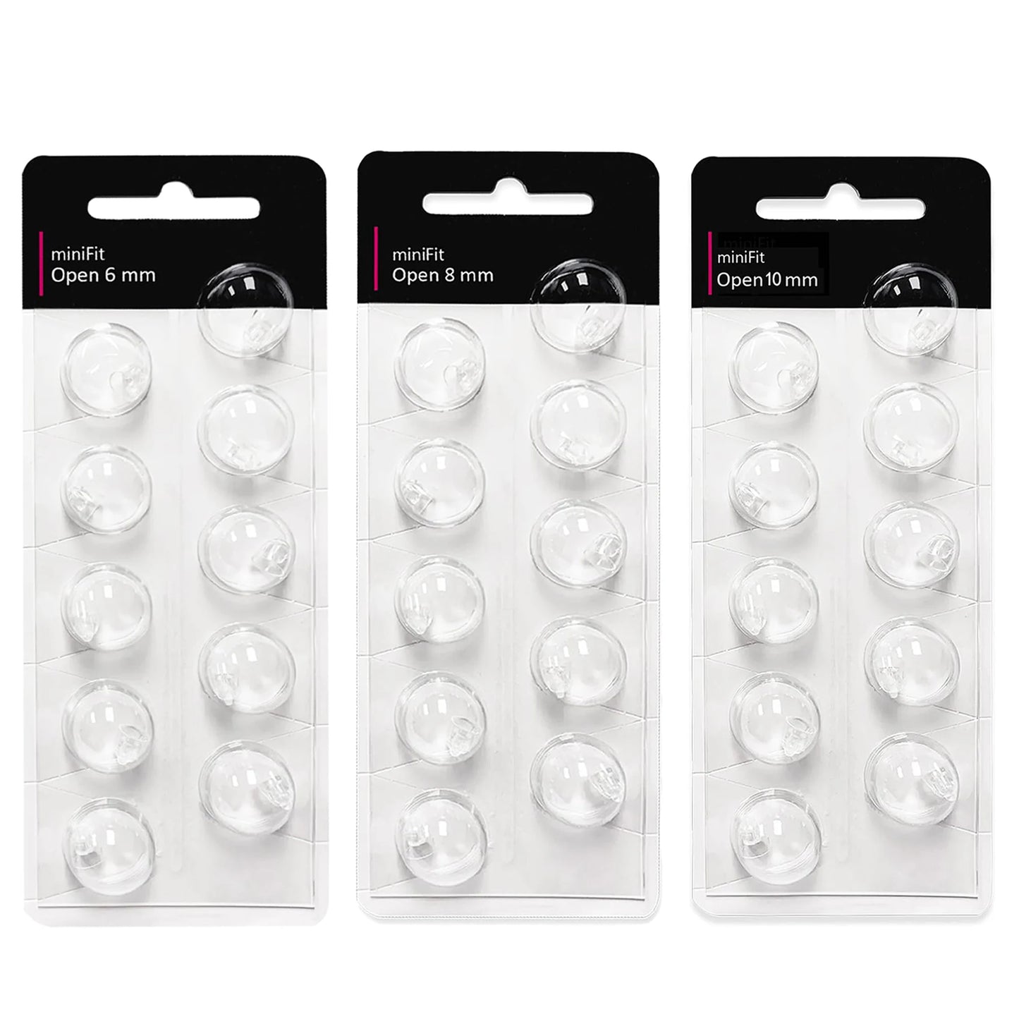 Open Vent  Hearing Aid Domes for Oticon Minifit, Ear Caps Replacements Parts Accessories Domes for Oticon Hearing Aid