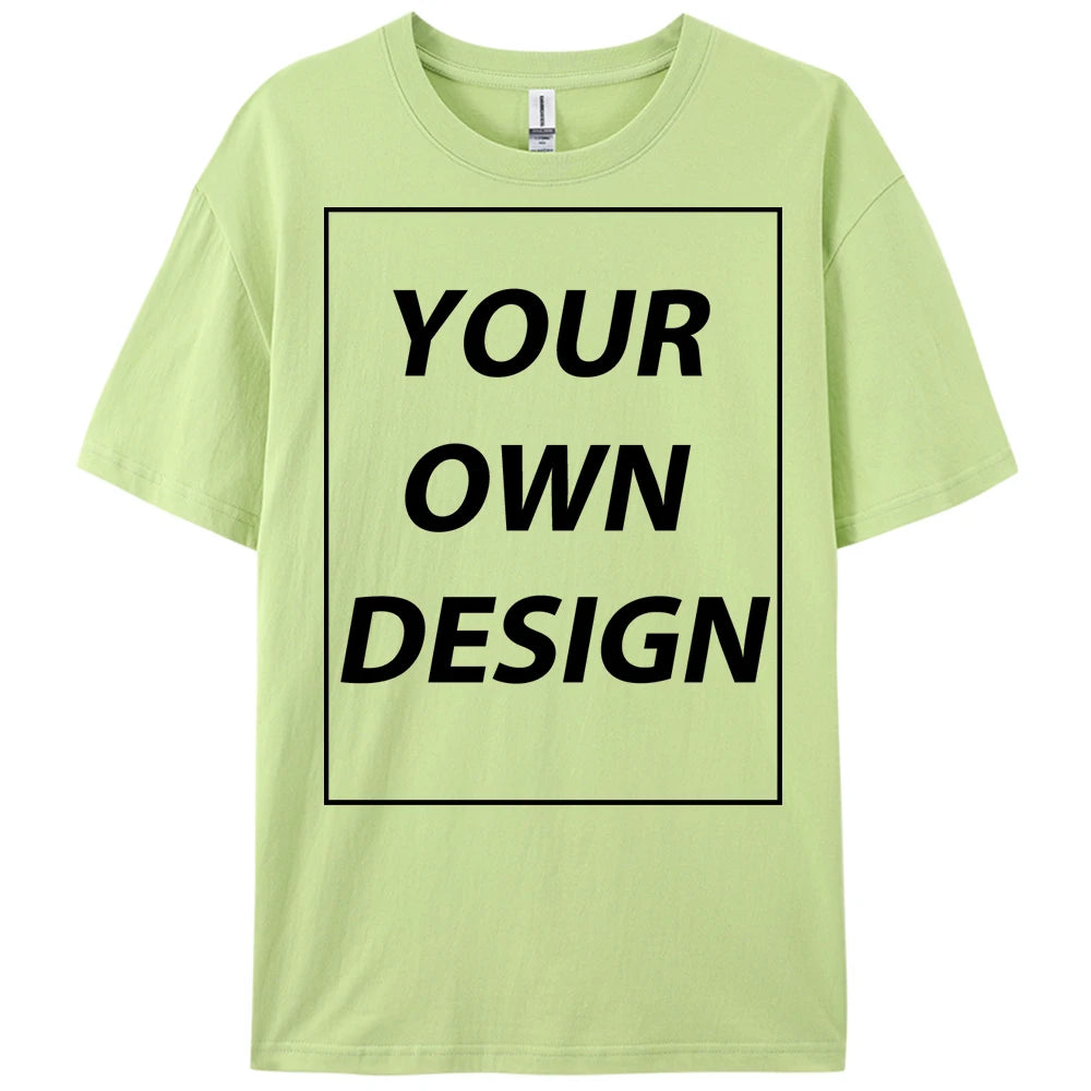 Personalized Custom Print Summer Y2K Team T-Shirt Cotton Casual Loose Short Sleeve Basics Fashion Tee Work Breathable Streetwear