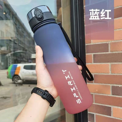 Sports Water Bottle Portable Outdoor Bottle 500ML-1000ML Flip Top Fitness Water Bottle Large Capacity Sports Bottle
