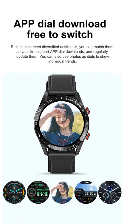 2026 NEW 1.5 inch Smart Watch Men Bluetooth Call Heart Rate ECG Health Fitness Sports Watch Waterproof Business Man Smartwatch