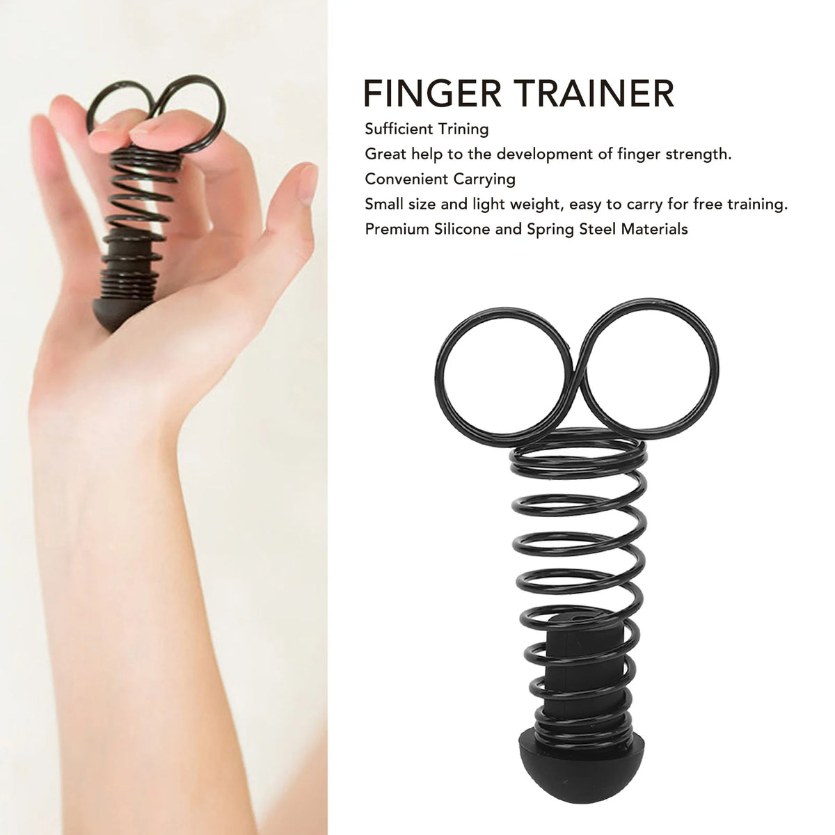 Finger Strength Trainer Finger Trainer Hand Exerciser Spring Finger Hand Grip Strengthener Portable For Training Finger Trainer