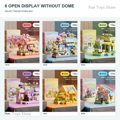 Mini Brick Building Set Rose Flower Model, Creative DIY Building Block Kit for Desk Decor, Birthday Gift for Adults and Teens