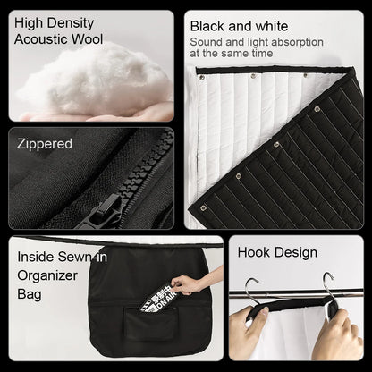 Selens 150X200cm Sound Insulation Cotton Absorption Cotton Sound Blanket Muffler Recording Photo Studio Kits photography props