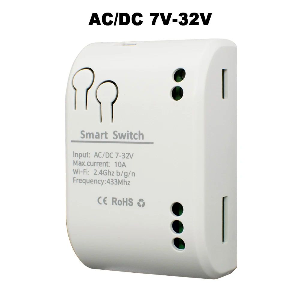 1 Channel Zigbee/WIFI Tuya Smart Relay 12V 24V 110V 220V Dry Contact NO/NC/COM Module Remote Switch for Light/Motor,Alexa Work