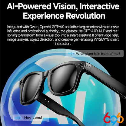 Smart Glasses With 800W Intelligent Translation Al Voice Wake-up Intelligent Q&A Interaction Call Noise Reduction EIS Anti Shake