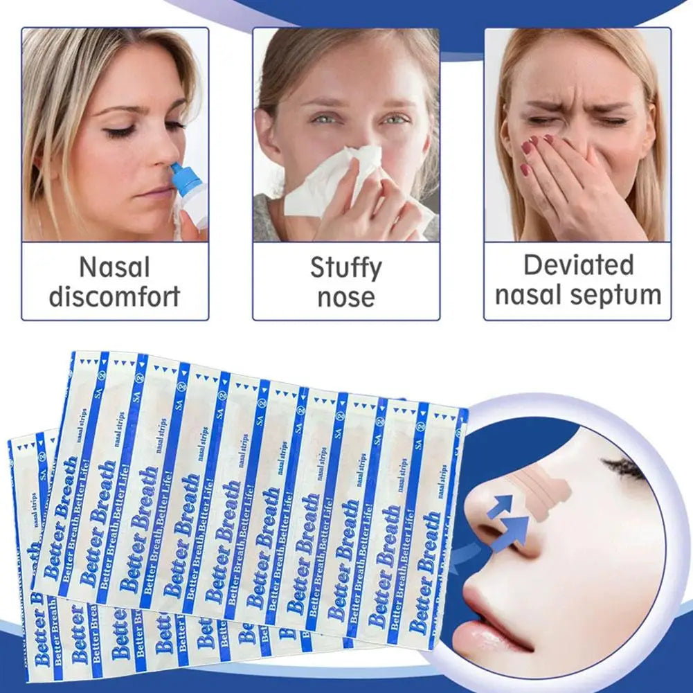 Breathing Nasal Strips Right Way Stop Snoring Anti Snoring Strips Easier Better Breathe Health Care Sleeping Well 10/20/30pcs