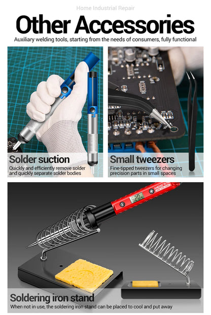 Digital Display Electric Soldering Iron ANENG SL105 Adjustable Temperature EU/220V US/110V Portable Kit Weld Solder Repair Tools
