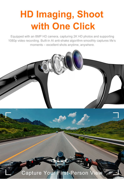 Lenovo 8KHD 2400W Upgrade Smart AI Glasses Women Men Color Changing Photo Video Voice Call Translation Motorcycle Glasses