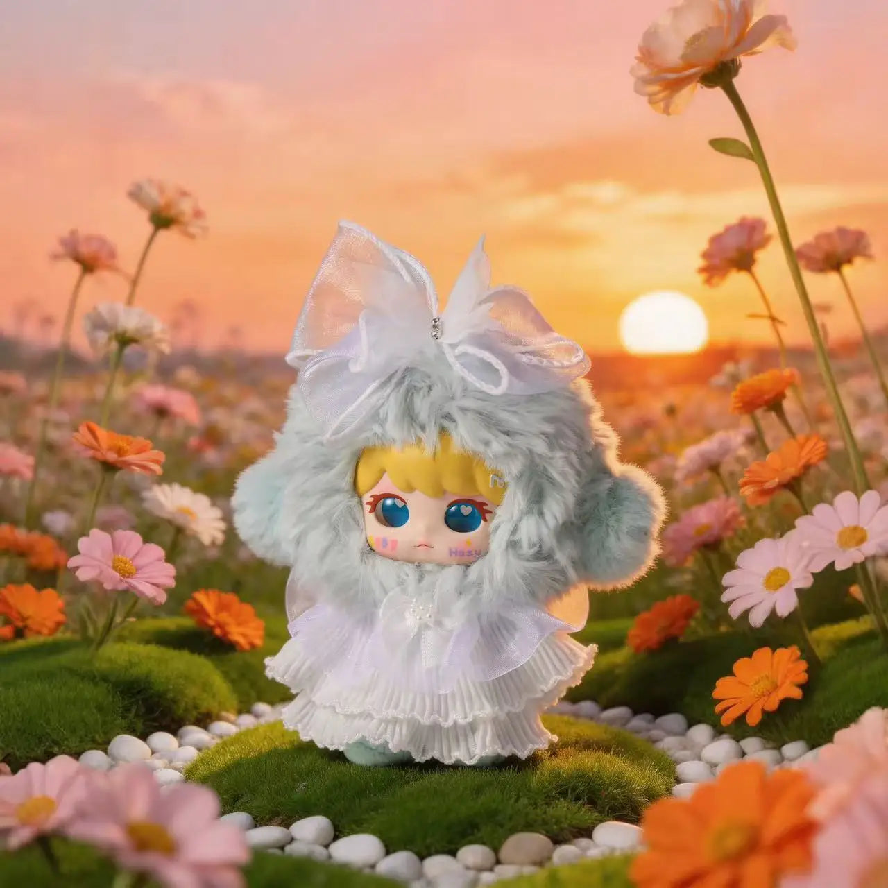 16cm Cute Vinyl Face Plush Doll Keychain Bag Pendant Decor  Girly Backpack Charm Pendant for Students, Adorable Soft Toy Gift