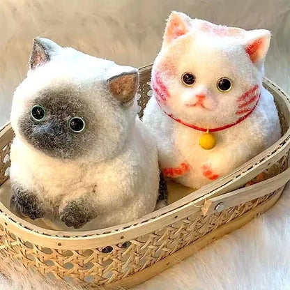 Cute Kawaii Cat Squishy Soft Silicone Stress Relief Squeeze Toy Anxiety Relief Desk Buddy Gift for Kids Adults Desk Decor Gift