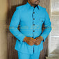 Safari Men's Suits For Business Elegant Single Breasted Blazer Lining 2 Piece Jacket Pants Outfits Regular Length Blazer