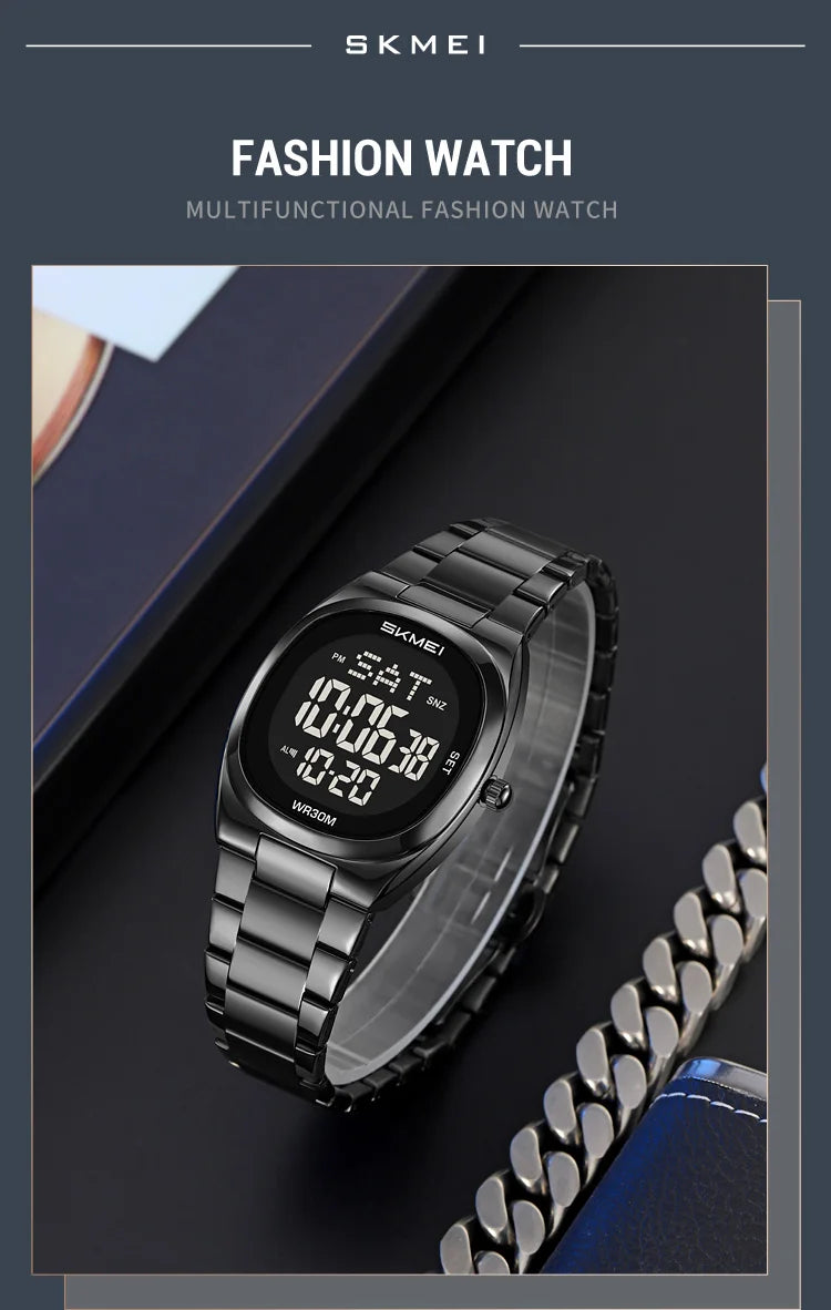 SKMEI 2419 Fashion Electronic Watch Multifunctional Luminous Calendar Alarm Clock Sports Simple Business Digital Watches for Man