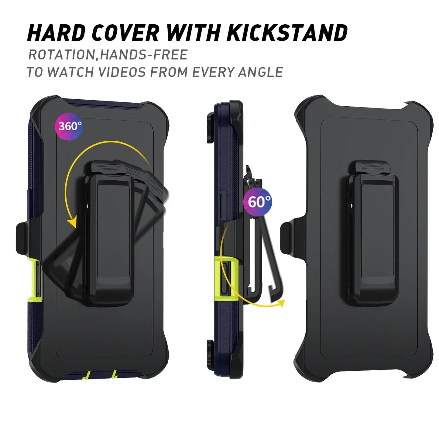 Otter Armor Box Shockproof Defender Phone Case for Iphone 16 11 12 13 14 15 Pro Max XSMAX 7 8 SE2 16E Hard Back Cover with Clip