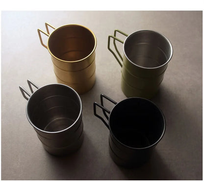 Outdoor 304 Stainless Steel Marco Mug, Industrial Style, Retro Old Creative, Coffee, Camping, Picnic, Beer Mugs