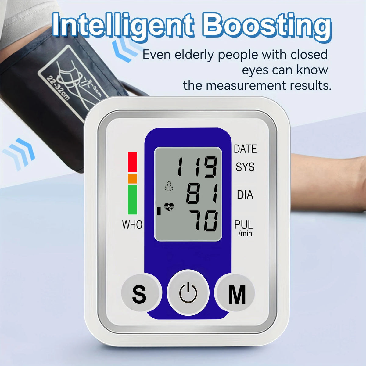 Digital Blood Pressure Monitor BP Testing Kit Medical Heart Rate Meter Armband Automatic Pulse Tonometer Health Care LED Display