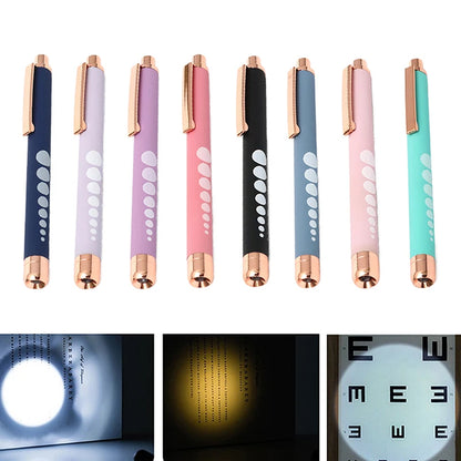 ★★★LED Medical Penlight Flashlight With Pupil Gauge Pocket Clip Pen Light For Doctor Nurse Diagnosis