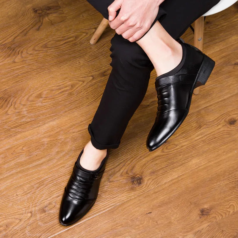Hot Sale Dress Shoes Man Big Size 48 Casual Business Leather Shoes Men Pointed Toe Wedding Shoe Classic White Men's Formal Shoes