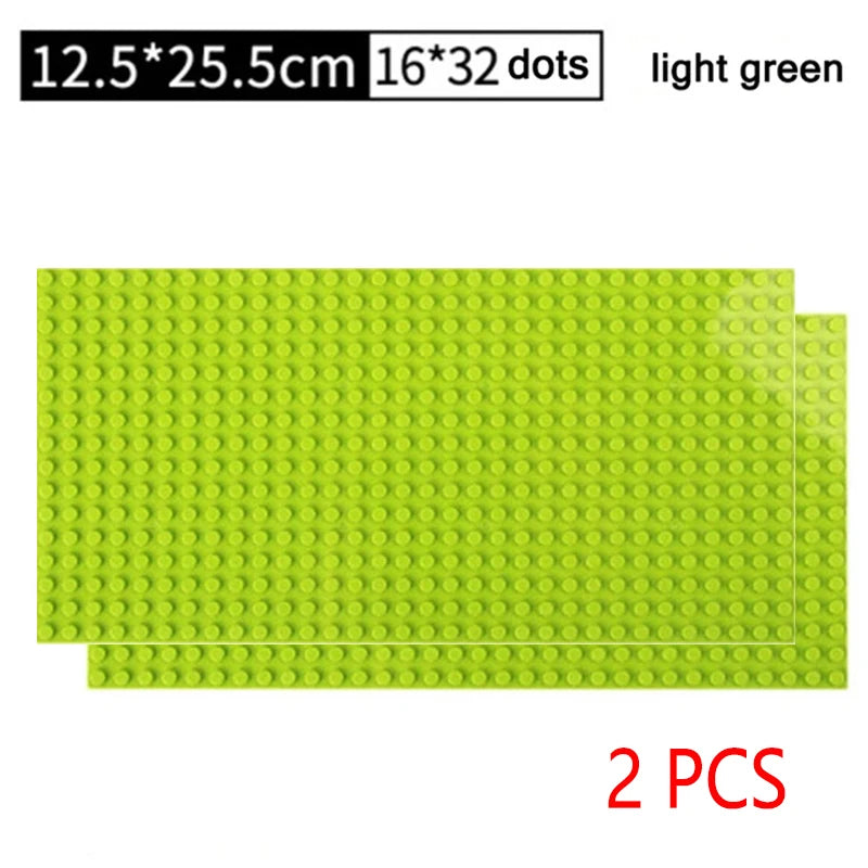2PCS Classic Baseplates 32x32 16x32 Dots Base Plate MOC Blocks Plastic Building Bricks Assembly Compatible Brand City Friends