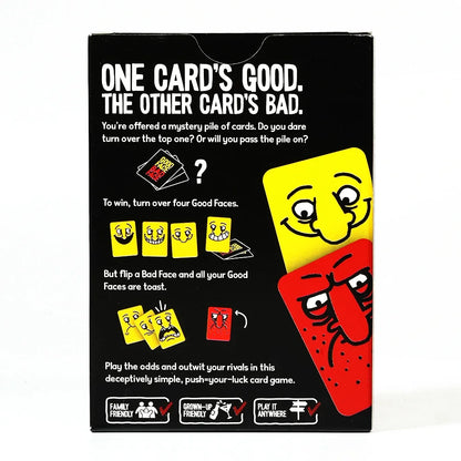 Good Face Bad Face Card Game Hilarious Party Travel Game For Family