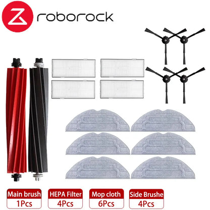 Roborock S8 S8 Pro Ultra S8+ Robot Vacuum Spare Parts Main Side Brushes Mop Cloths HEPA Filters Dust Bags Accessories