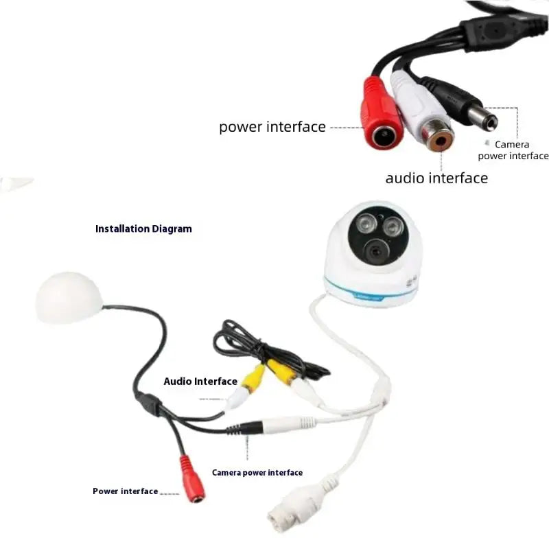 1Pcs For CCTV Surveillance Security IP Camera Built In Preamp Wired Voice Audio Monitoring MIC Sound Pickup Microphone