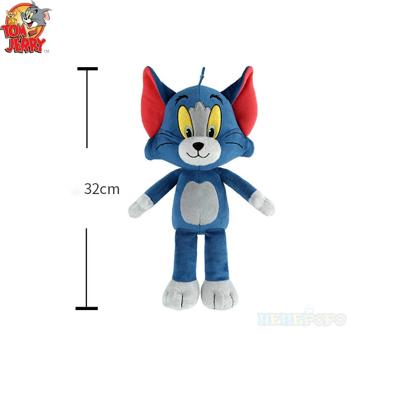 Tom and Jerry Plushies 32cm Tom 23cm Jerry Stuffed Dolls Movie Series Collectible for Kids