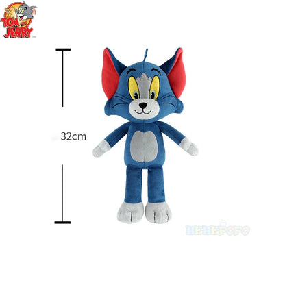 Tom and Jerry Plushies 32cm Tom 23cm Jerry Stuffed Dolls Movie Series Collectible for Kids