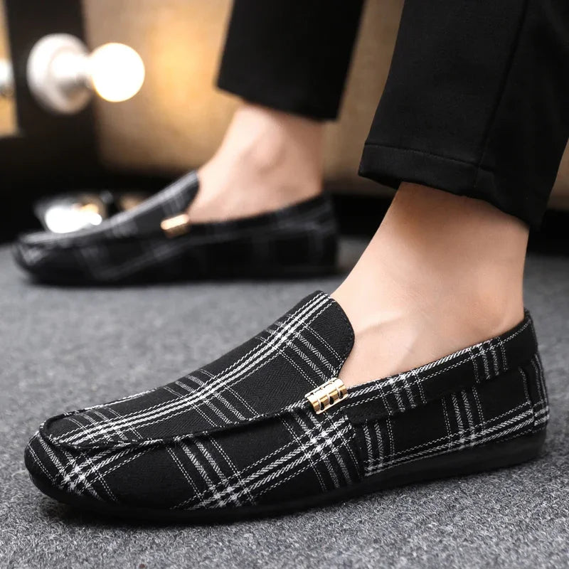 Classic Designer Loafers Men Flat Shoes Summer Breathable Slip-on Men's Casual Shoes Comfy Non-slip Driving Shoes Man Moccasins