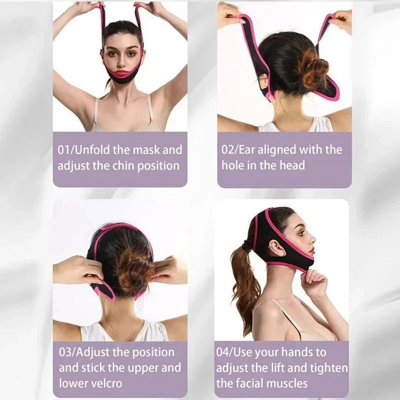 1-4pcs Triangular Chin Strap Anti Snoring Belt Mouth Guard Gifts for Women Men Better Breath Health Snore Stop Bandage Sleep Aid