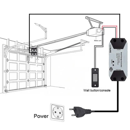 Tuya WiFi Switch Garage Door Controller Smart Door Opener Work with Alexa Google Home Smart Life Tuya APP Control No Hub Require