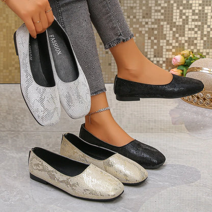 Spring and Autumn Elegant Round Toe Sexy Low Heel Casual Shoes Fashionable Best Selling New Comfortable Plus Size Women's Shoes