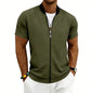 2026 American Summer Men's Stand Collar Thin Sports Short Sleeve Flight Zipper Baseball Jersey Jacket