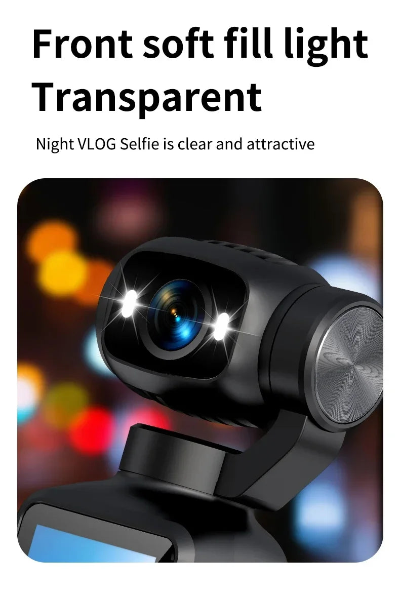 HD 4K Action Camera 180 Degree Rotatable For Vlog YouTube Tiktok Girls Record Life Video Recording Entry Portable Action Camera