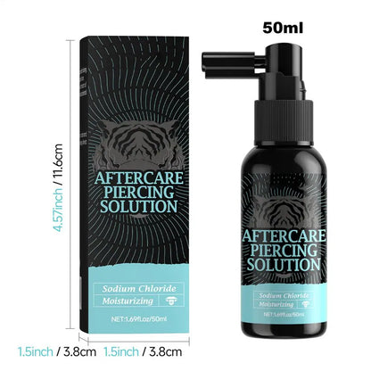 1pc After Care Piercing Solution 50ml Gentle Safe Mist Piercing Spray Aftercare For Adults Men Women Friends Daily Home Indoor