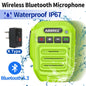 ABBREE Wireless Mic Bluetooth PTT Handsfree Speaker Microphone for Baofeng UV-5R UV-21 BF-888S Quansheng UV-K5(8) UV-5R Plus