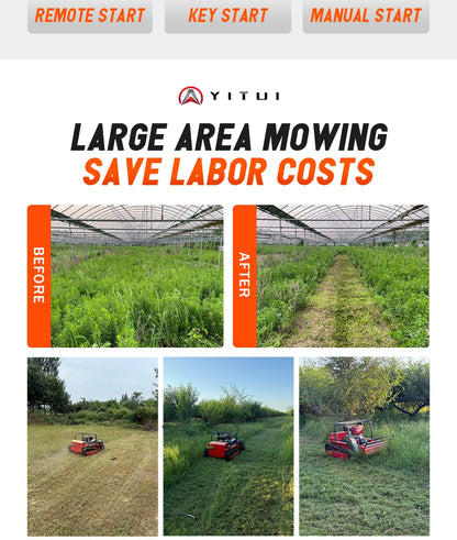 Customized diesel lawn mower that can climb slopes GPS all terrain tracked lawn mowing robot