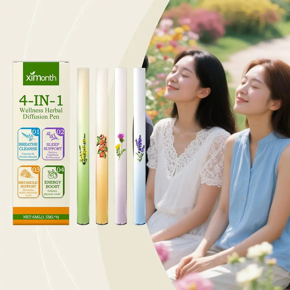 Natural Energy Boost Clear Breathing Herbal Diffuser Mullein Thyme Tea Enhances Energy Promotes Sleep Health Cleanses Lungs 4pcs