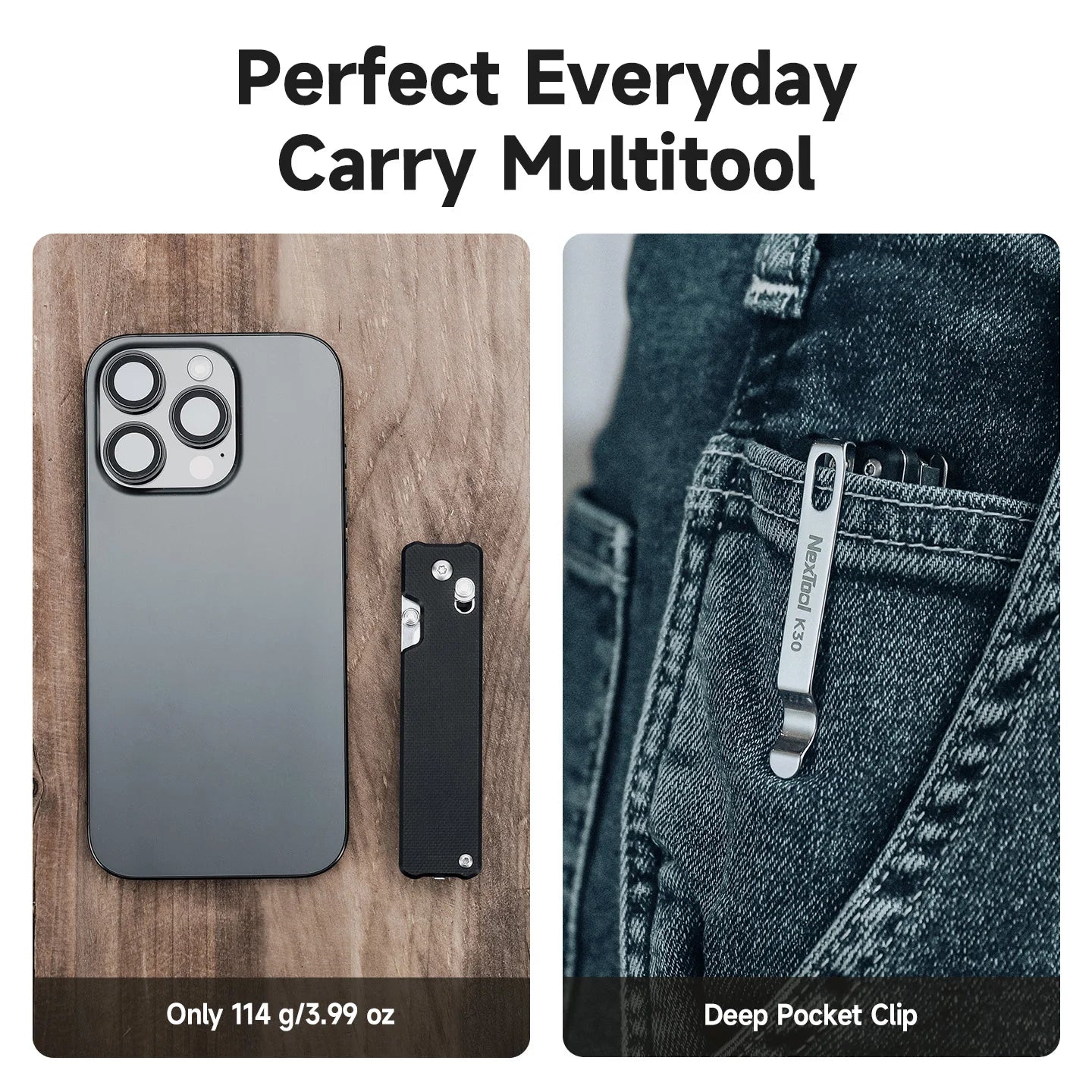 Nextool 11 In 1 Pocket Knife K30 Multi-tool Knight EDC Knife Outdoor Folding Knife Mini Portable Folding Scissor File Hand Tools