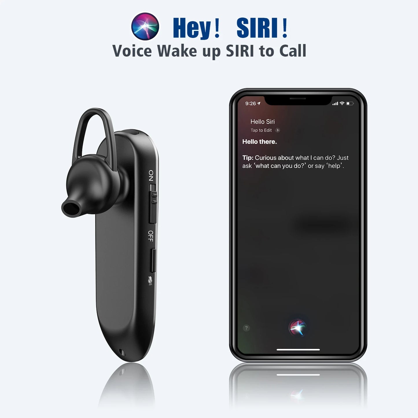 New Bee B45 Bluetooth 5.0 Headset Wireless Earphone Headphones with Dual Mic Earbuds Earpiece CVC8.0 Noise Reduction for Driving