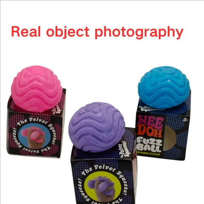 NeeDoh Fuzz Ball Blind Box Series Squishy Ornament Stress Relief Toys Suitable For People Under Pressure Fun Soft Stress Ball