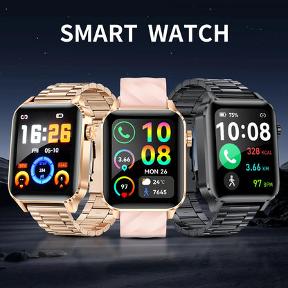 LIGE Smartwatch dla mężczyzn i kobiet Luksusowy Wodoszczelny Zegarek Sportowy z Pełnym Ekranem Dotykowym Smartwatch Fitness dla Xiaomi Huawei Android iOS iPhone