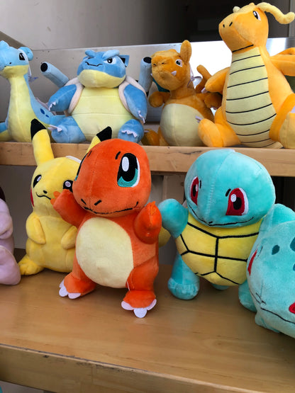 Cute Pikachu Plush Toy Pokemon Charmander Squirtle Bulbasaur Stuffed Doll Eevee Scorbunny Gengar Snorlax Christmas Gifts