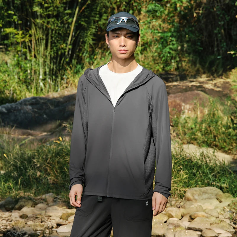 Semir Men Jacket UV Protection Cool Feeling Breathable Knit Elastic Hooded 2026 Summer Comfortable Outdoor Fashion Top