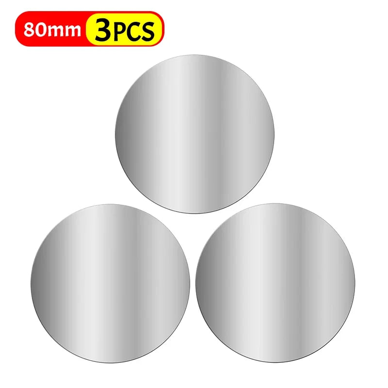 1-5PCS 8CM Magnetic Metal Plate Disk for Mobile Phone Tablet Universal Self Adhesive Iron Disk Patch Sticker for Magnetic Holder