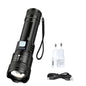 High Strong Power Led Flashlights 2000LM Tactical Torch with Display Light USB Charging Camping Fishing Emergency Zoom Lantern