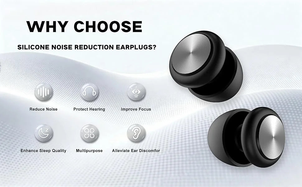 XYM Silicone Soundproof  Anti Noise Bullet Type Earplugs Portable Sports, Sleep  Noise Reduction Silicone Earplugs Reusable