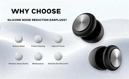 XYM Silicone Soundproof  Anti Noise Bullet Type Earplugs Portable Sports, Sleep  Noise Reduction Silicone Earplugs Reusable